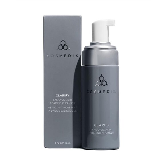 Skincare COSMEDIX Clarify  5 oz  Salicylic Acid Foaming Cleanser, Exfoliates Sen - Picture 1 of 4